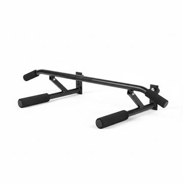 Doorframe pull-up bar black steel with foam grips
