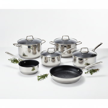 5-piece premium non-stick cookware set stainless steel