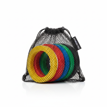 5-piece resistance bands set in mesh bag