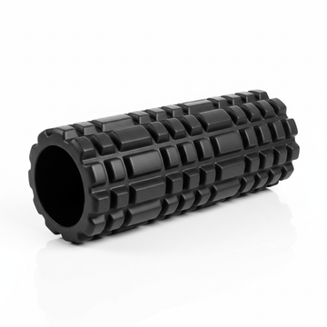 High-density foam roller black textured surface
